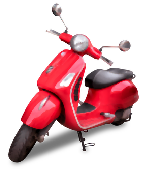 Vespa, Motorroller, Red Roller